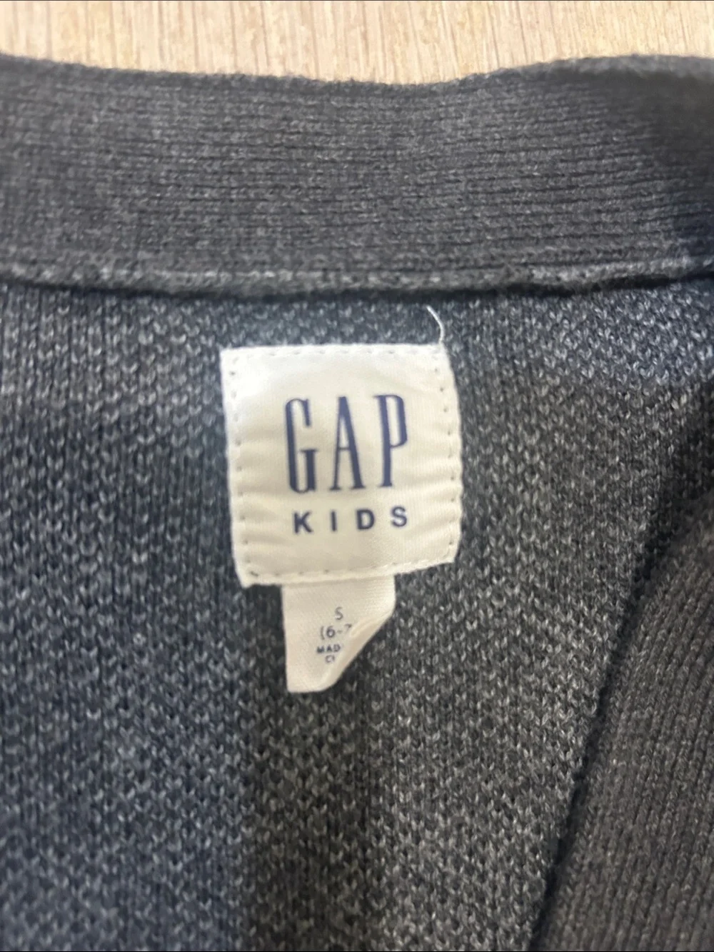 GAP Black and Gray Checkerboard Cardigan Sweater